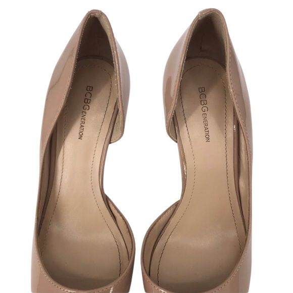 BCBGeneration Beige Nude Patent Leather Heels - Picture 6 of 10